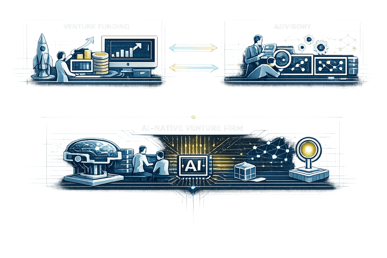 Venture Funding × Advisory converging into the AI-Native Venture Firm